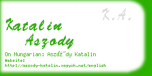 katalin aszody business card